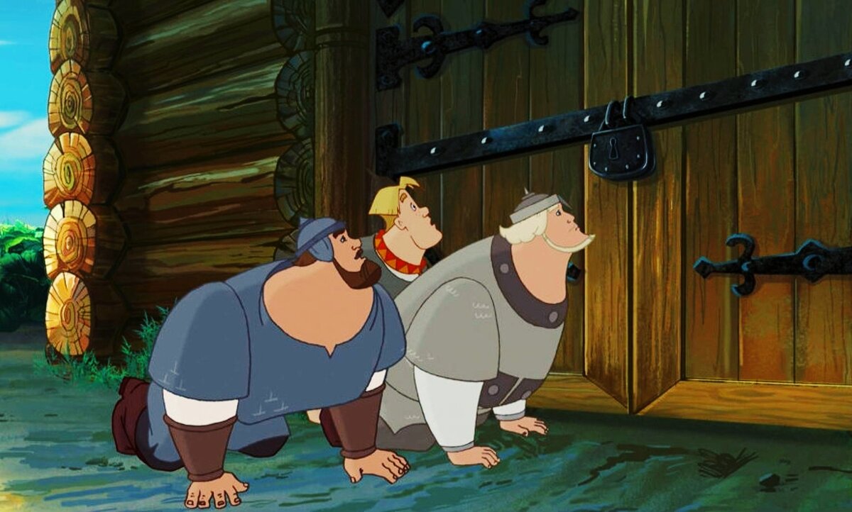 Кадр из мультфильма "Три богатыря" 