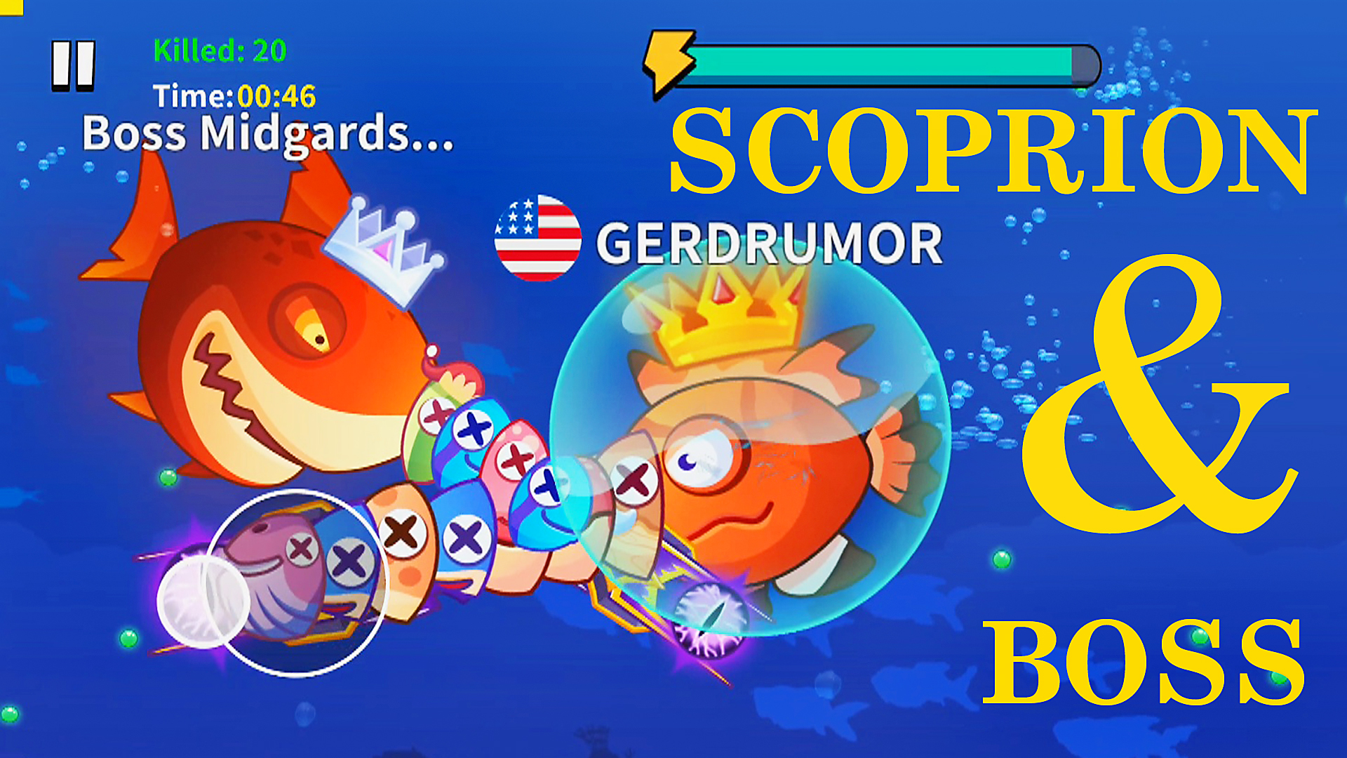 Fish.IO - Новая битва. SCOPRION & BOSS Shark