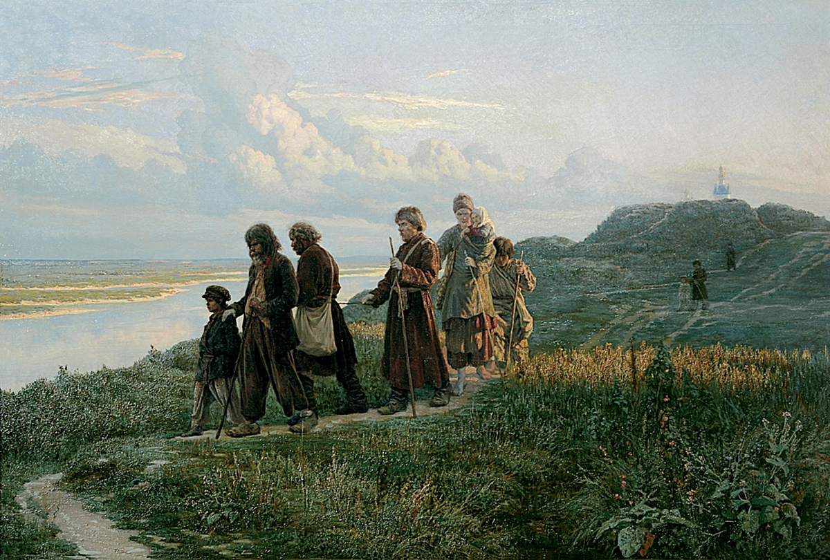 Слепцы Ярошенко 1879. Слепцы картина Ерошенко.