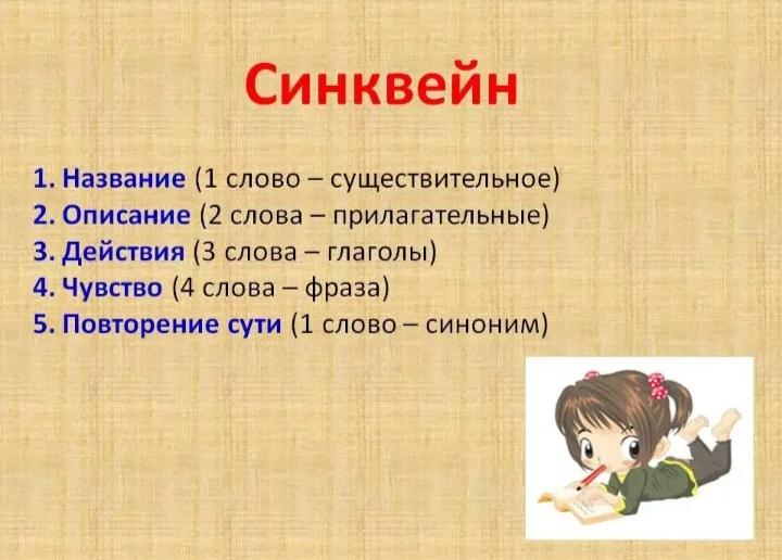 Синквейн картинки для презентации