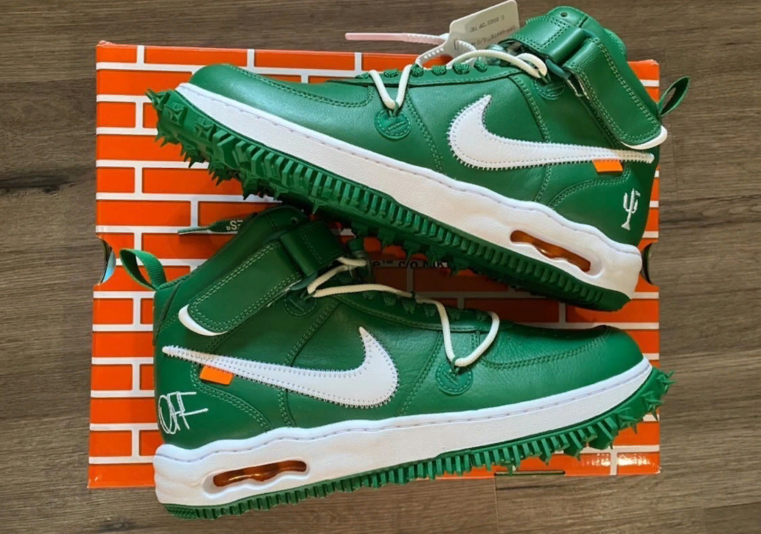 Off-White x Nike Air Force 1 Mid “Pine Green”