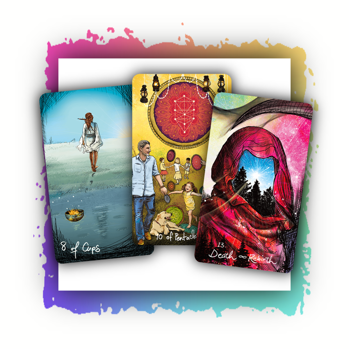 Для иллюстрации расклада я использую репродукци колоды Таро Светлого Провидца.