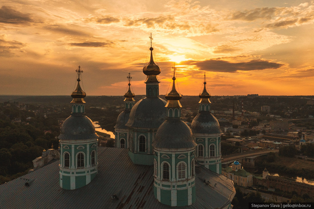 Смоленск с высоты. Город.
