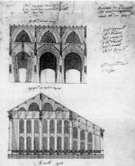 Архитектурный чертеж Саввы Чевакинского, ист.:www.newhollandsp.ru/history/xix-century