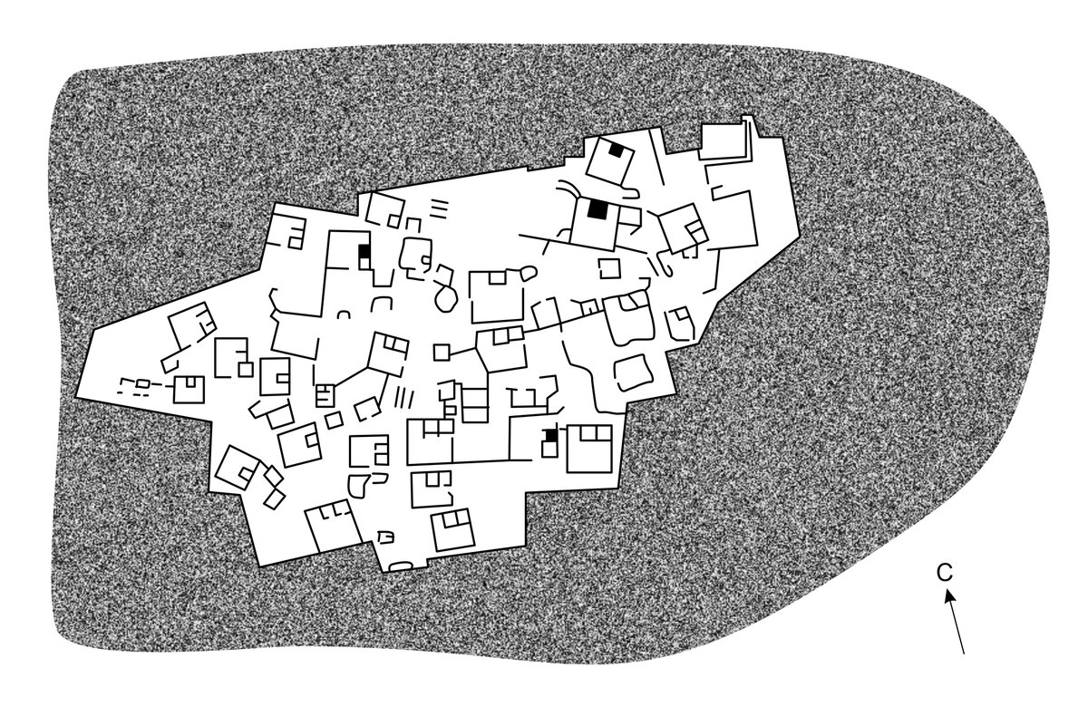 Древнее поселение Джейтун в плане.