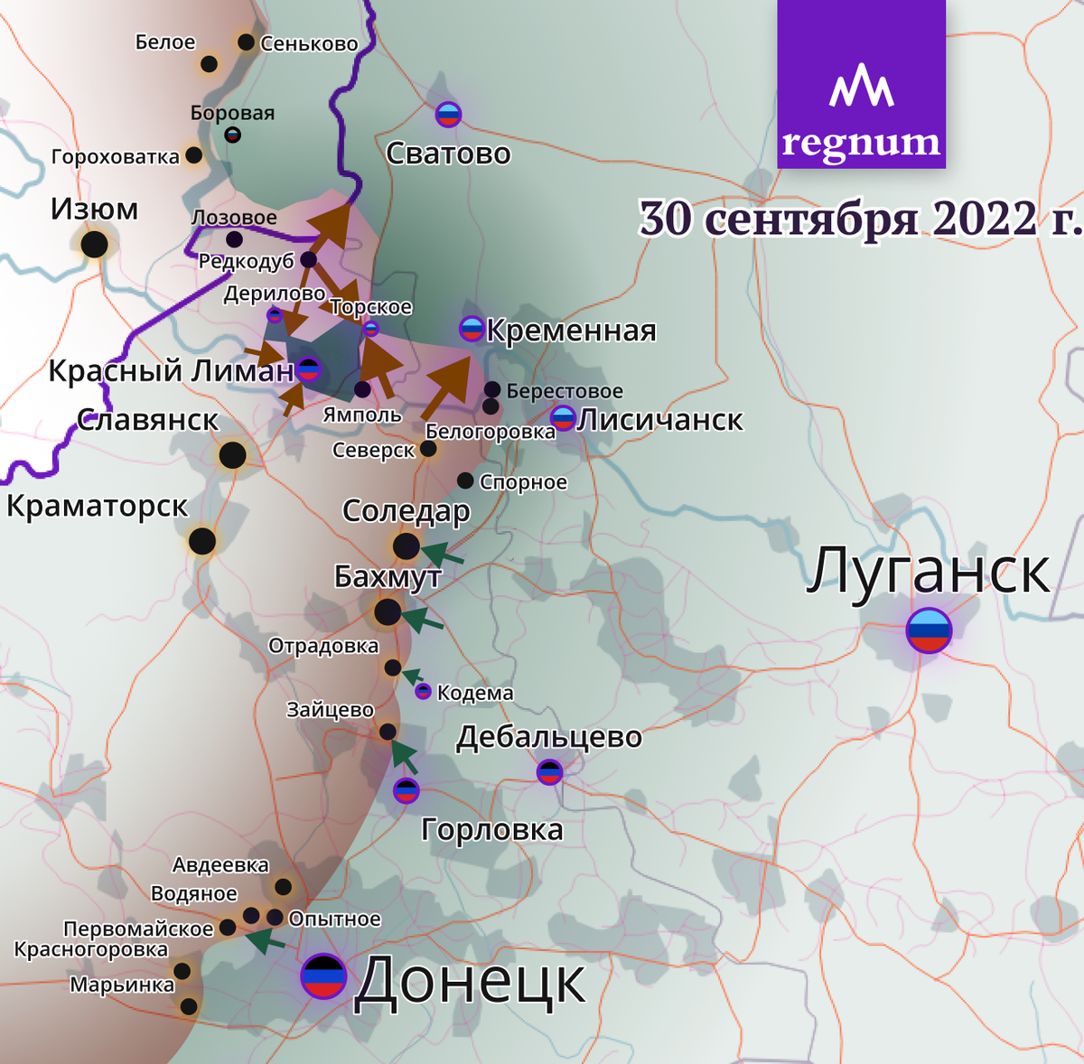 Карта боевых действий на украине на сегодня красный лиман на карте