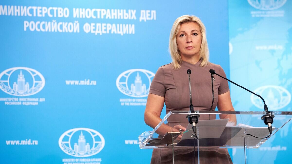    Официальный представитель Министерства иностранных дел России Мария Захарова во время брифинга© РИА Новости / Пресс-служба МИД РФ