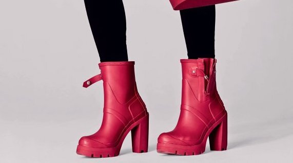 Резиновые сапоги на каблуке от Hunter