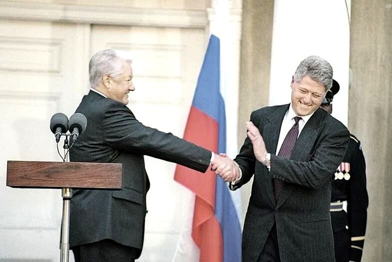Ельцин и Клинтон (иллюстрация из открытых источников)