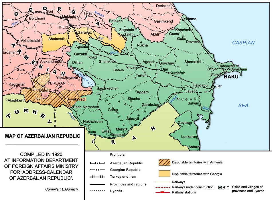 Хронология вычленения азербайджанских территорий, на которых создана современная Армения