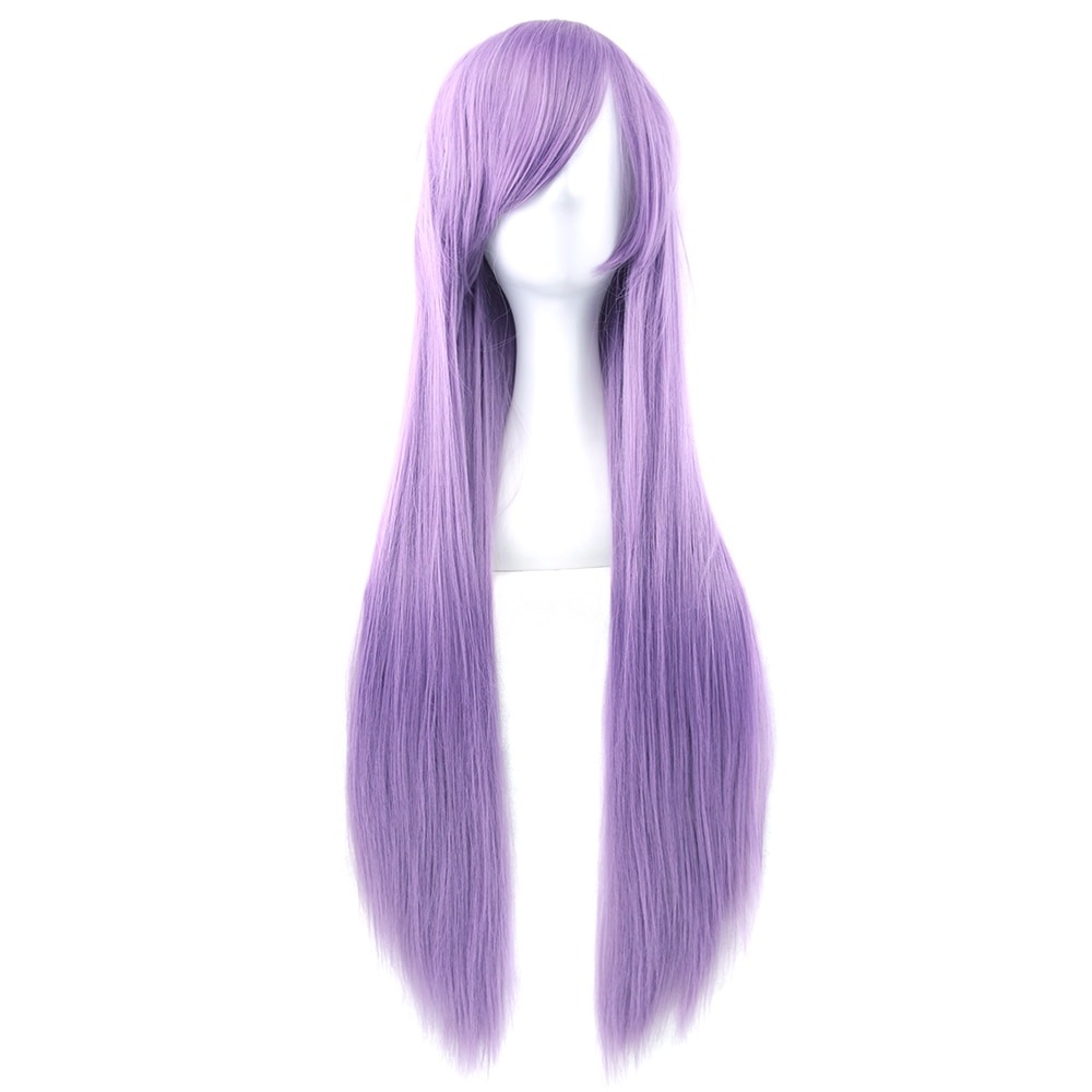 Фиолетовый парик с длинными волосами