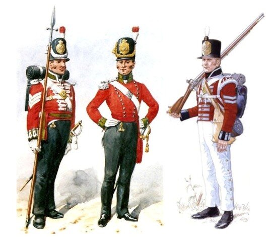 Сержант, капитан и капрал британской армии