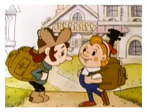 Кадр из мультфильма "Ох и Ах идут в поход"