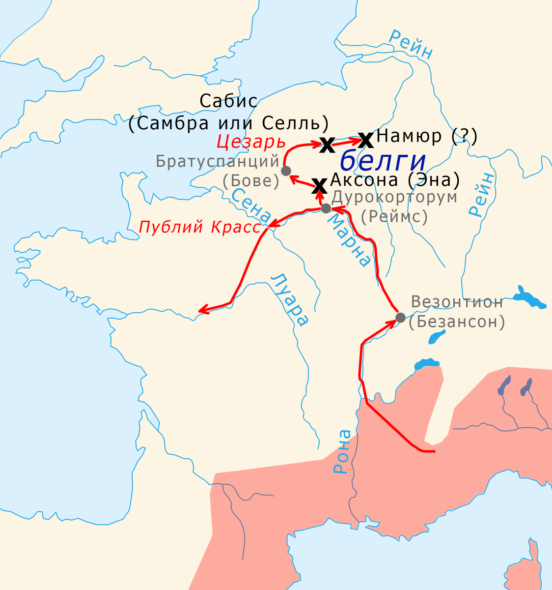 Завоевание галлии цезарем карта