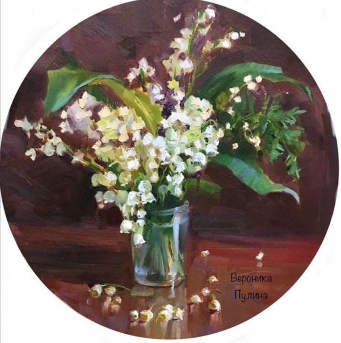 2. Работа Вероники Пулиной. Ландыши. Фото и описание со страницы художницы в Инстаграм @nika_pulina