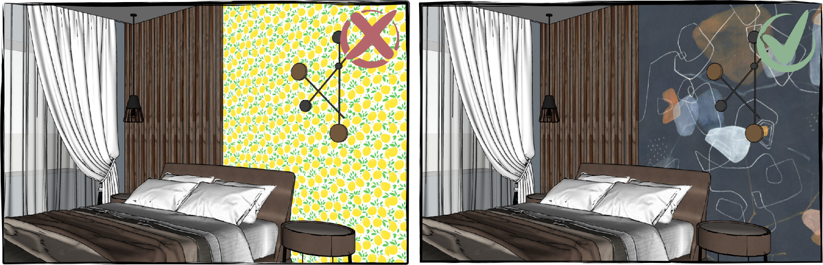 Желтый цвет (слева) явно проигрывает сложному оттенку синего (справа).