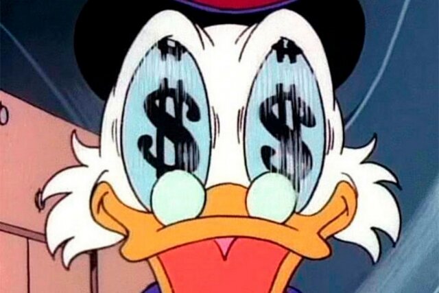    Деньги! Деньги! Деньги! Цитата их м/ф «Утиные истории». 1987. США