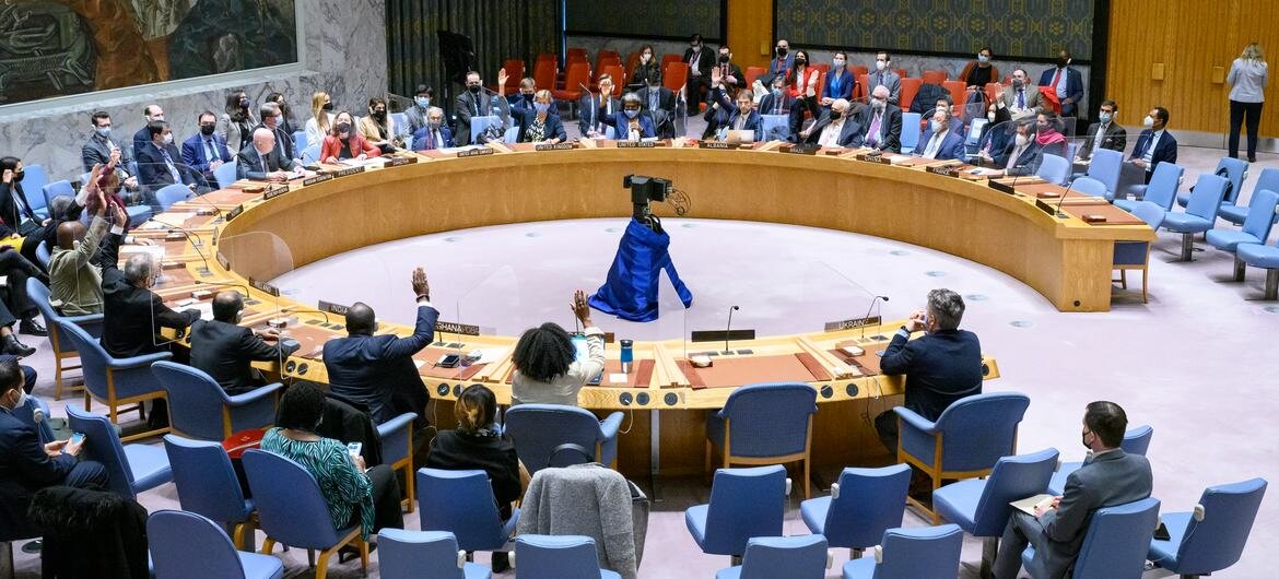 Совет Безопасности ООН заседает по ситуации в Украине, 27 февраля 2022 г. Фото ООН/Лой Фелипе