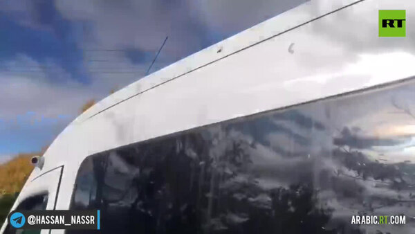 Съёмочная группа RT попала под обстрел ВСУ в Донецке. Видео © Telegram / Hassan Nassr