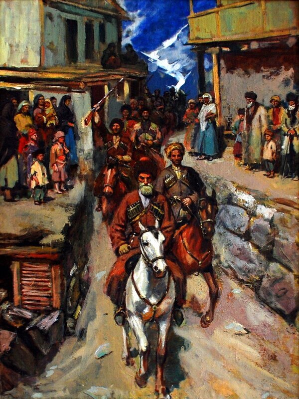 Северный Кавказ. Прибытие в аул. Азанбек Джанаев.