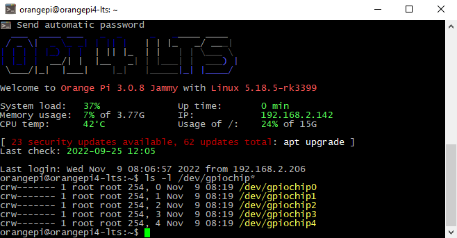 Orange Pi, Klipper, GPIO