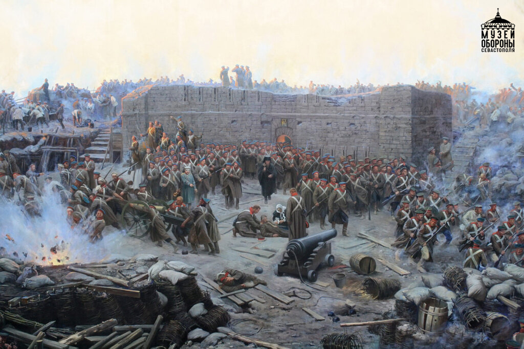 Оборонительная башня Малахова кургана. Фрагмент панорамы «Оборона Севастополя 1854–1855 гг.». Фото