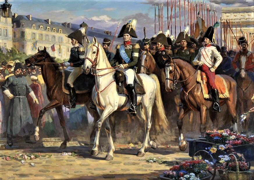 Русская армия в париже в 1814 году. Взятие Парижа русскими войсками. Военный.