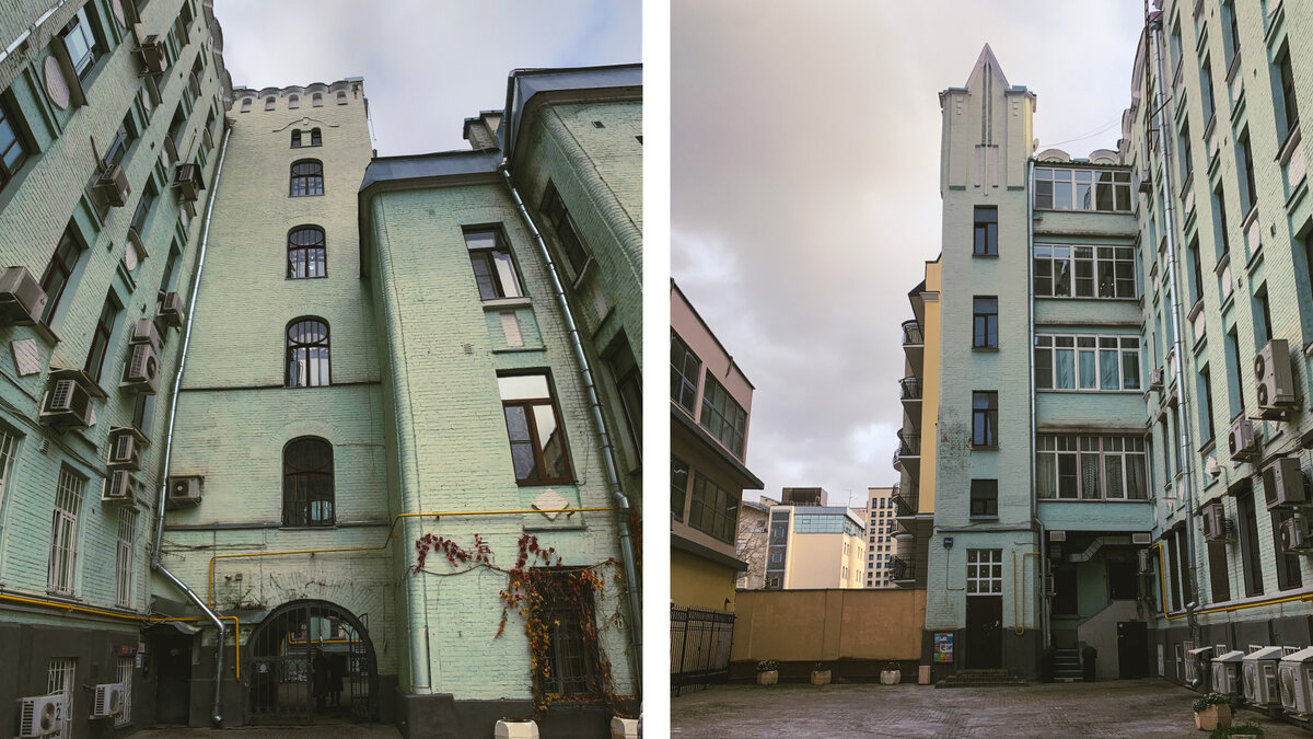 Во дворе дома возвышаются башни "сказочного замка". Фото автора