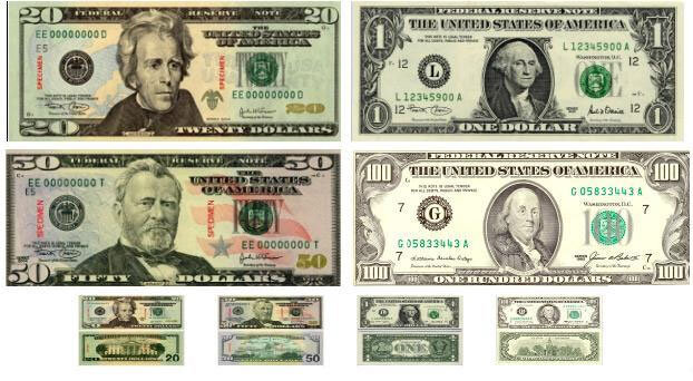 Зелёные доллары США