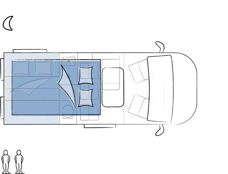 Двуспальная кровать на крыше