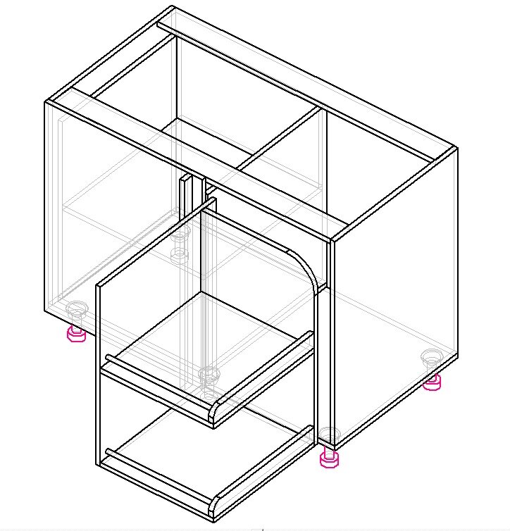 Угловая мойка сборка. Кухонный модуль напольный угловой. Выдвижной угловой шкаф для кухни своими руками. Волшебный уголок для кухни чертеж. Выдвижной угол.