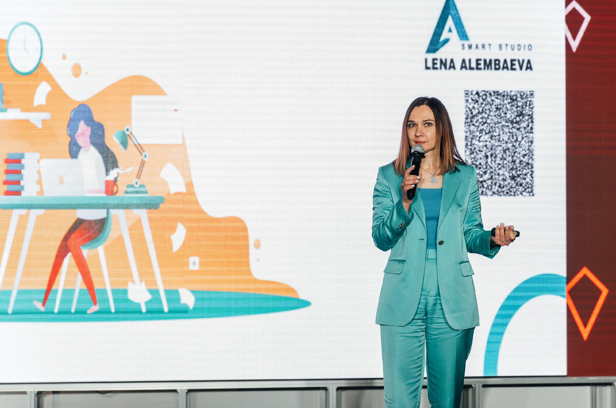 Генеральный директор рекламной группы Полиграфия Плюс - Алембаева Елена в качестве спикера на ежегодном мотивационном предпринимательском форуме "Делай на 100" от центра предпринимателя "Мой бизнес"