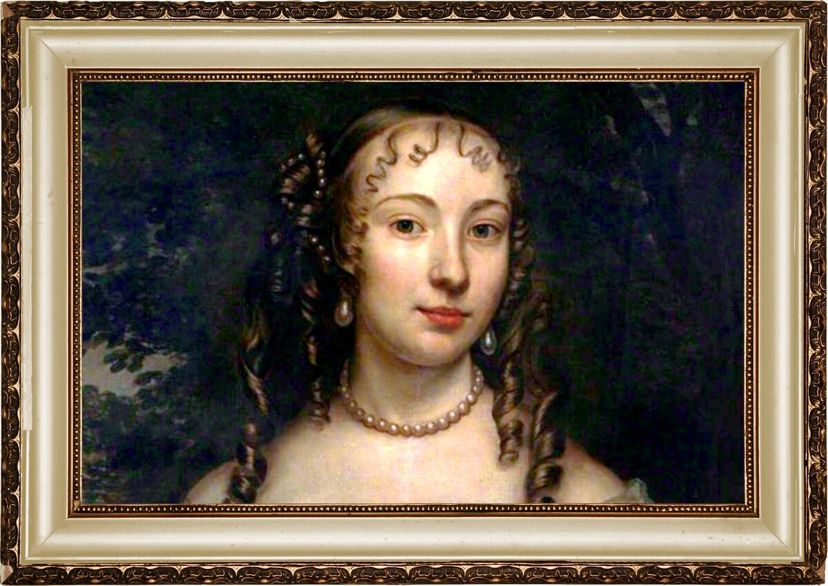 Портрет английской принцессы Генриетты Анны, написанный Яном Митеном (1614-1670).