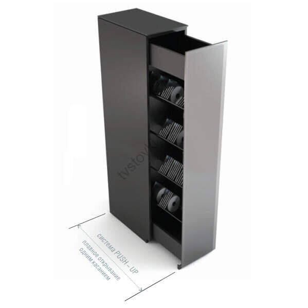 Planima MD 855.0350 вмещает до 200 DVD-дисков. При этом Вам будет легко найти и извлечь любой диск, благодаря прекрасно спроектированному механизму выдвижного ящика (макс. нагрузка – до 15 кг) с применением системы Push-Up (плавное открывание одним касанием). Каркас черного цвета из ЛДСП и фасад MD 855.0350 Planima из дымчатого закаленного стекла производят серьезное впечатление солидной мебели, выполненной с применением высоких технологий. Модель MD 855.0350 Planima органично вольется в композицию...