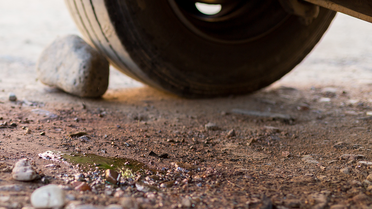 Следы протекшего антифриза