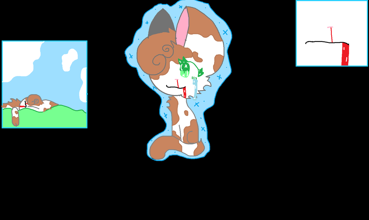 Рисовала сама,Цветогривка после рождения прошло несколько дней и она умерла от не хватка крови,она очень милая и справедливая,в семью входит мама Белая тень,папа Желтоглаз,сестра Желтогривка,брат Травалап