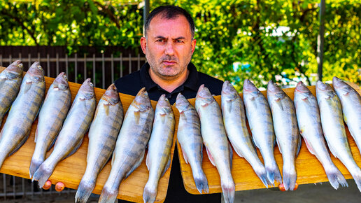 Рыба в казане на костре