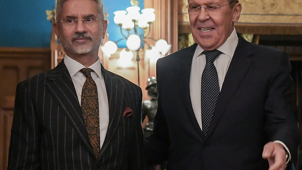    Встреча глав МИД РФ и Индии С. Лаврова и С. Джайшанкара© РИА Новости . Алексей Куденко