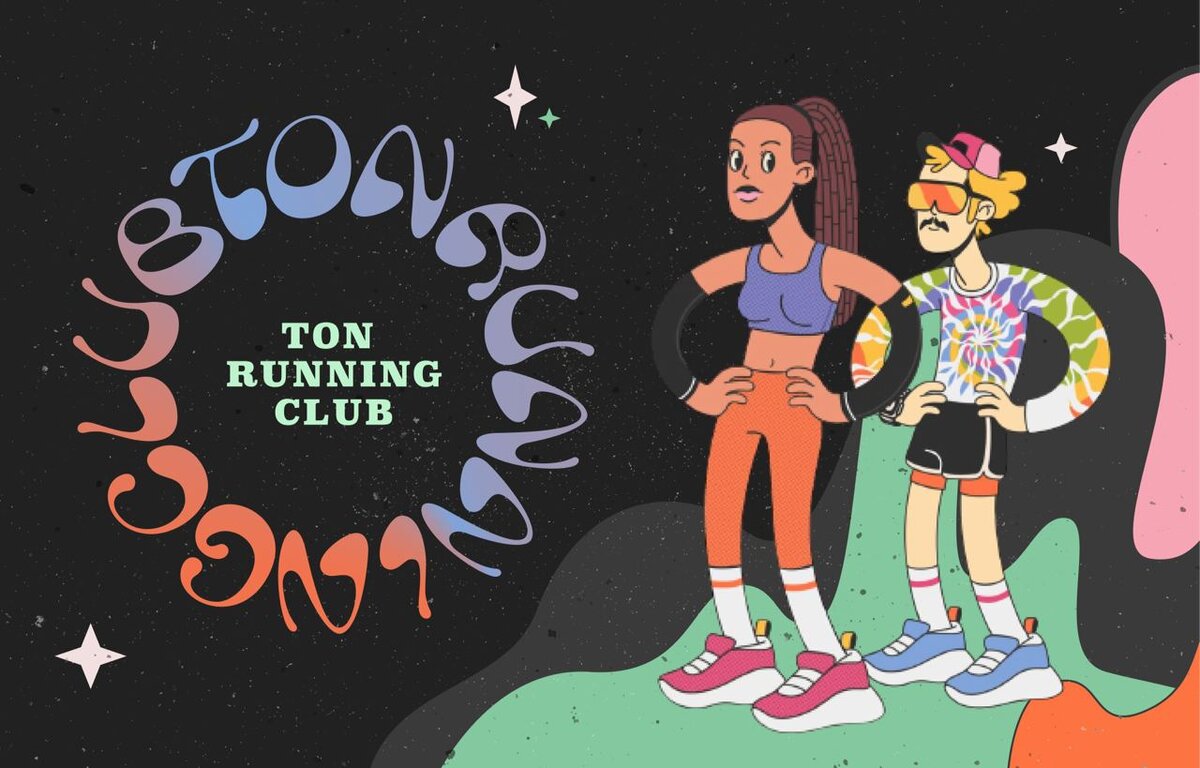 Баннер бегового клуба Ton Running Club 