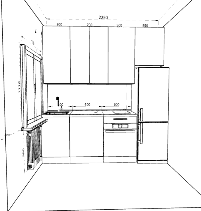 слева направо - низ мойка, стиралка, пм + ящики. верх - сушка и полки, колонка и полки, вытяжка и полки, антресоль. на ящике ручку оставила, чтобы вам было видно, что там именно ящик))