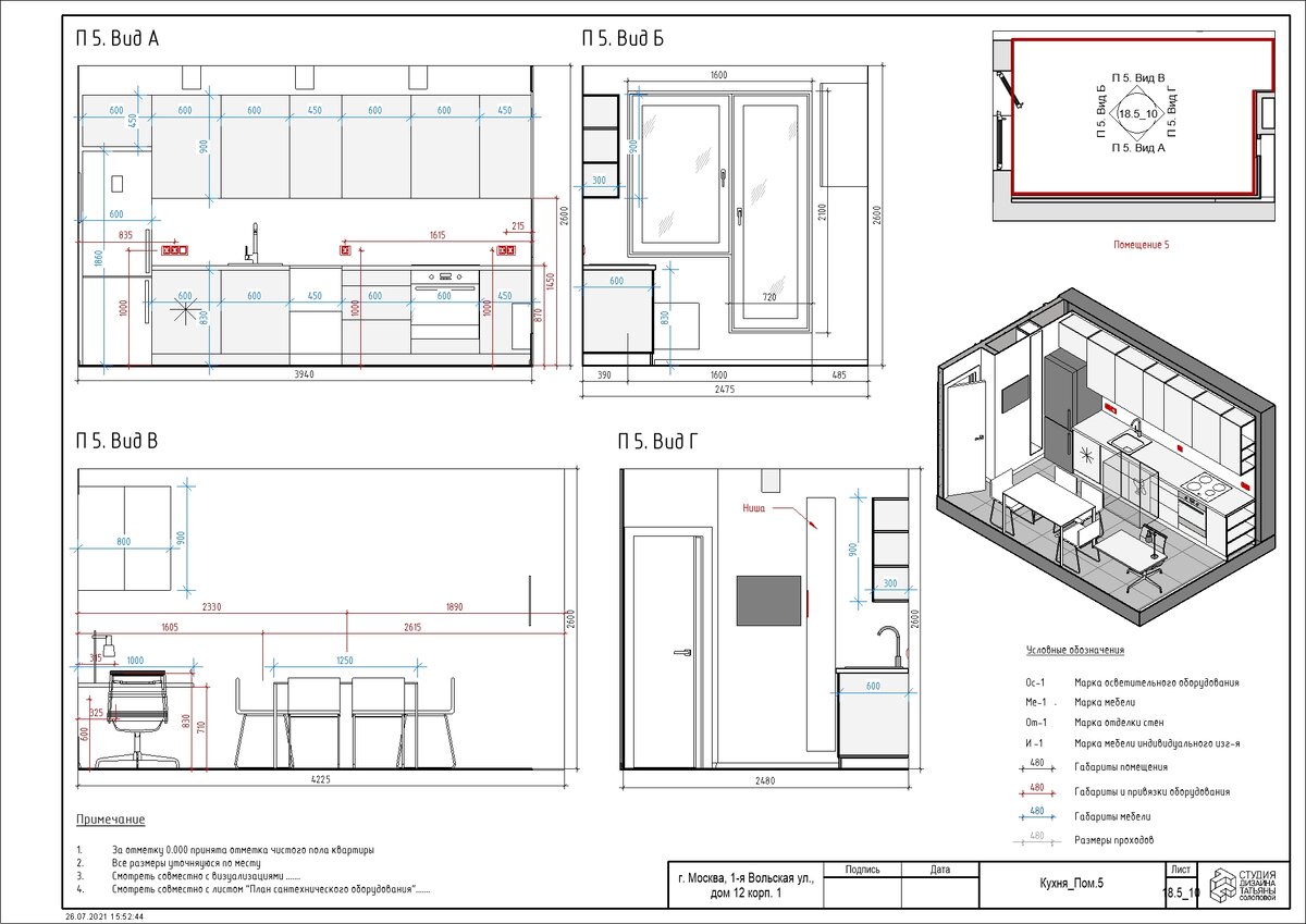 Развертка кухни*