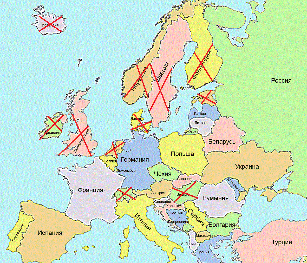 Сторона европы. Стороны Европы. Карта России со стороны европейских стран. Страны Европы для переезда города. Карта с отмеченными крестиками.
