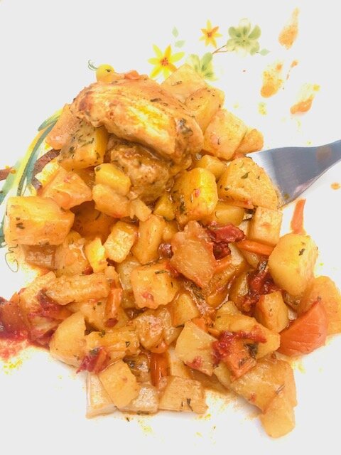 Вот так выглядит рагу с курицей