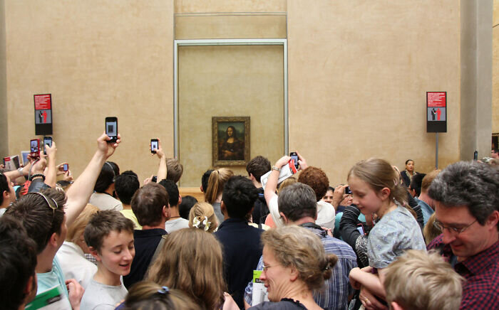 Мона Лиза в Лувре, Париж, Франция.в