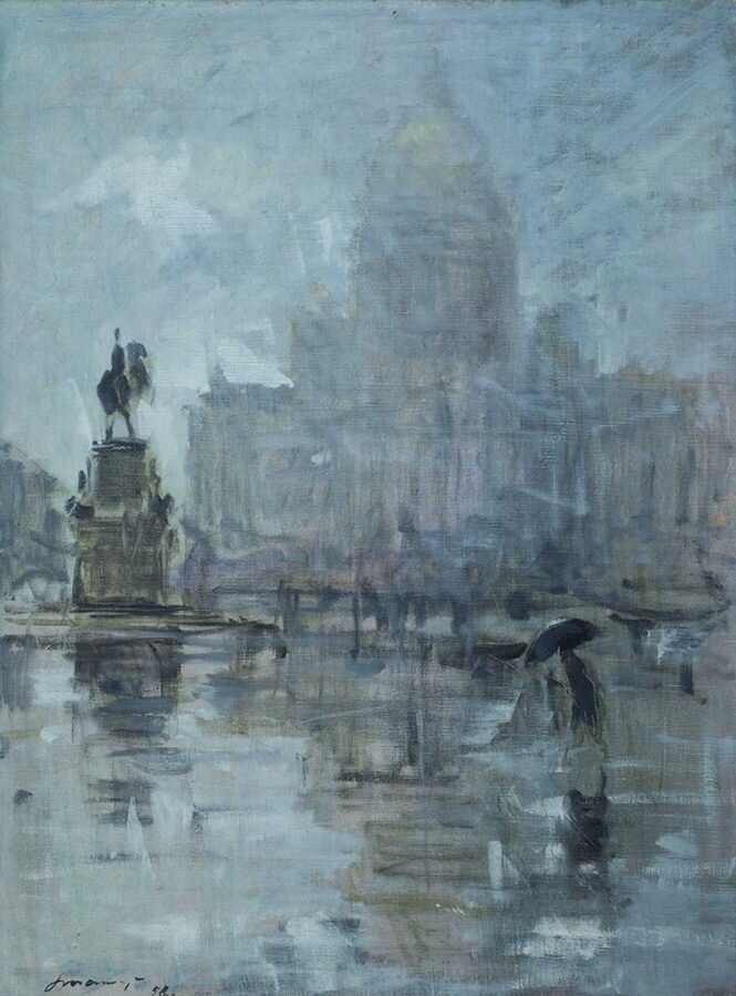 Георгий Татарников «Исаакиевская площадь», 1958. Холст, масло © МИСП
