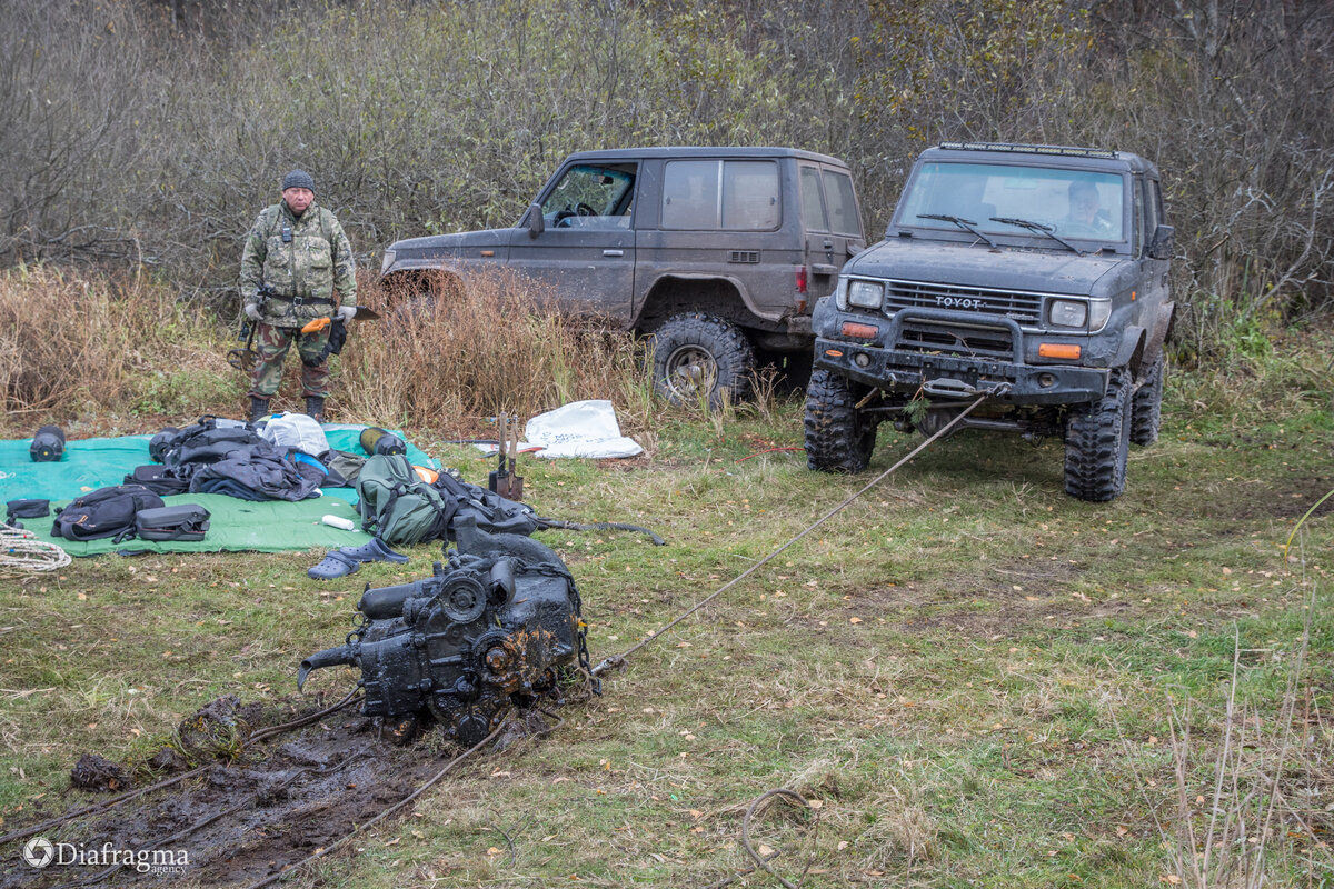 Найденный на дне реки двигатель