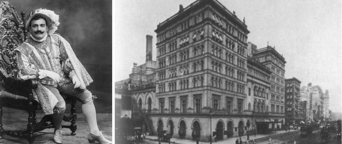 1. Энрико Карузо в роли Герцога, опера «Риголетто». 2. Нью-Йорк, Метрополитен-опера