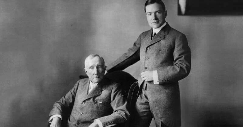 Джон Рокфеллер с сыном