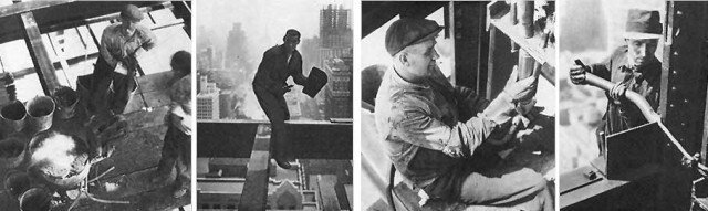 На фотографиях - лучшая в 1930м бригада, слева направо: "повар", "вратарь", "упор", и стрелок".