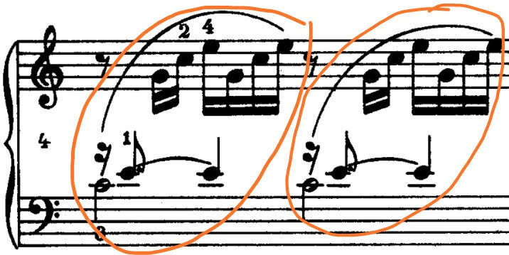 Эта восходящая фигурация будет звучать на протяжении всего произведения на разной высоте, то в мажоре, то в миноре. Согласись, похоже на минимализм, который мы все любим?)